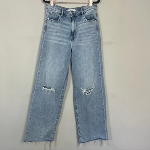 VICI HIGH RISE STRAIGHT LEG LIGHT WASH DENIM SIZE 30 - Picture 5 of 12
